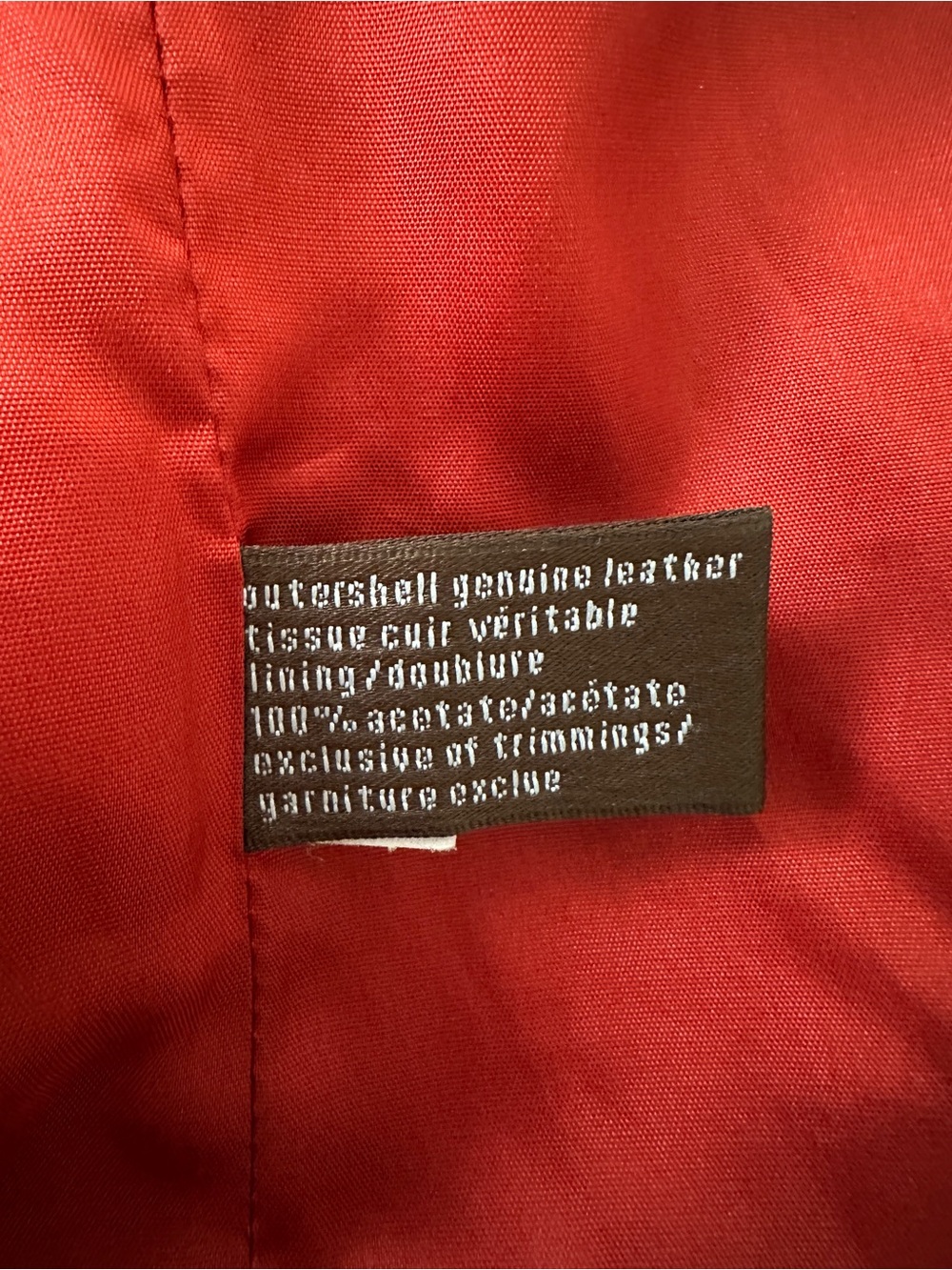 Vintage DANIER Women's Red Orange Italian Leather Zip-Front Moto Jacket -Size S - Picture 15 of 16